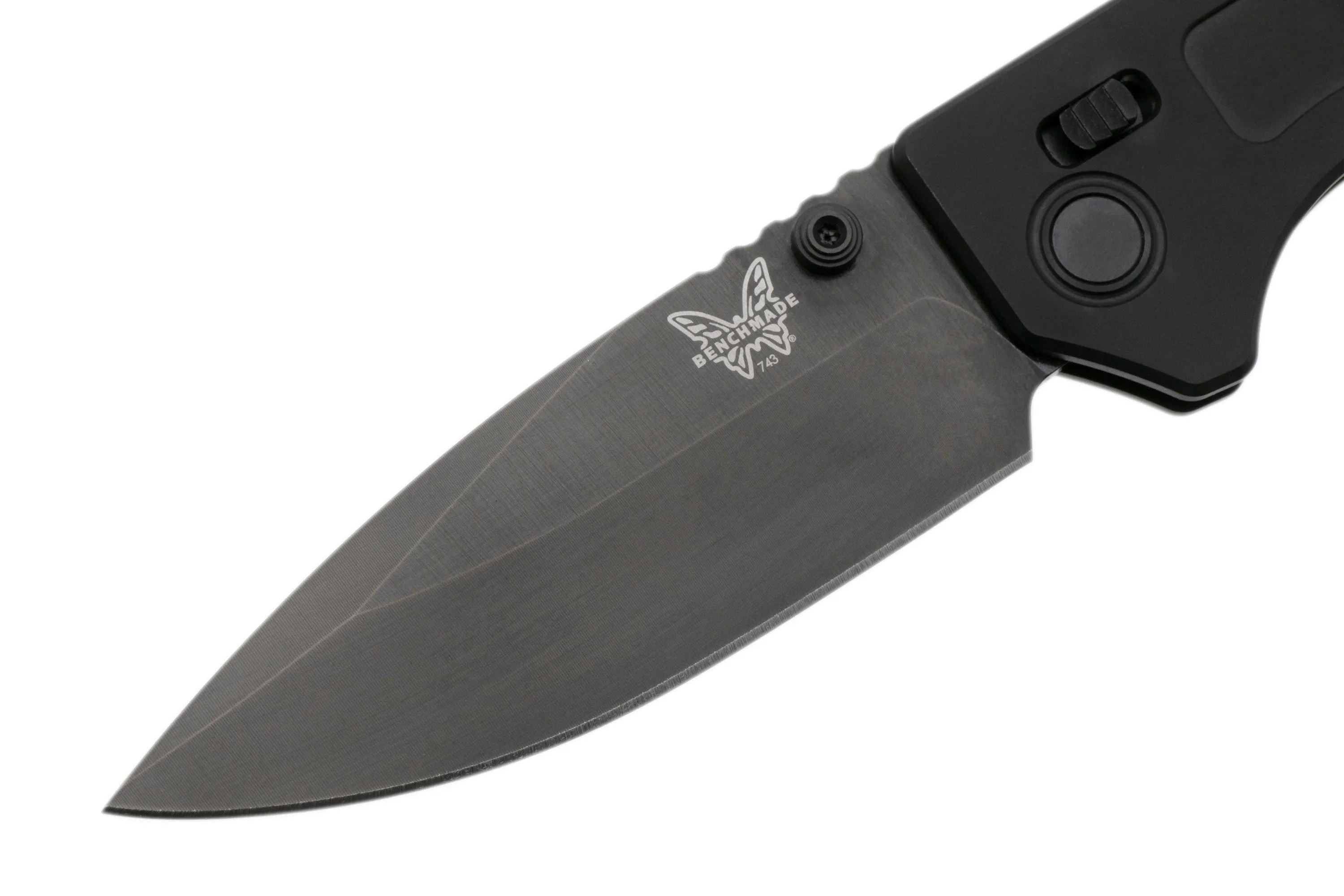 Benchmade Mini Narrows 743BK-01 Black DLC CPM-20CV, Black Titanium, navaja