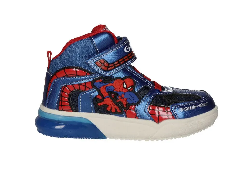 Bota Velcro/cordon Azul/rojo Spider Man Luces