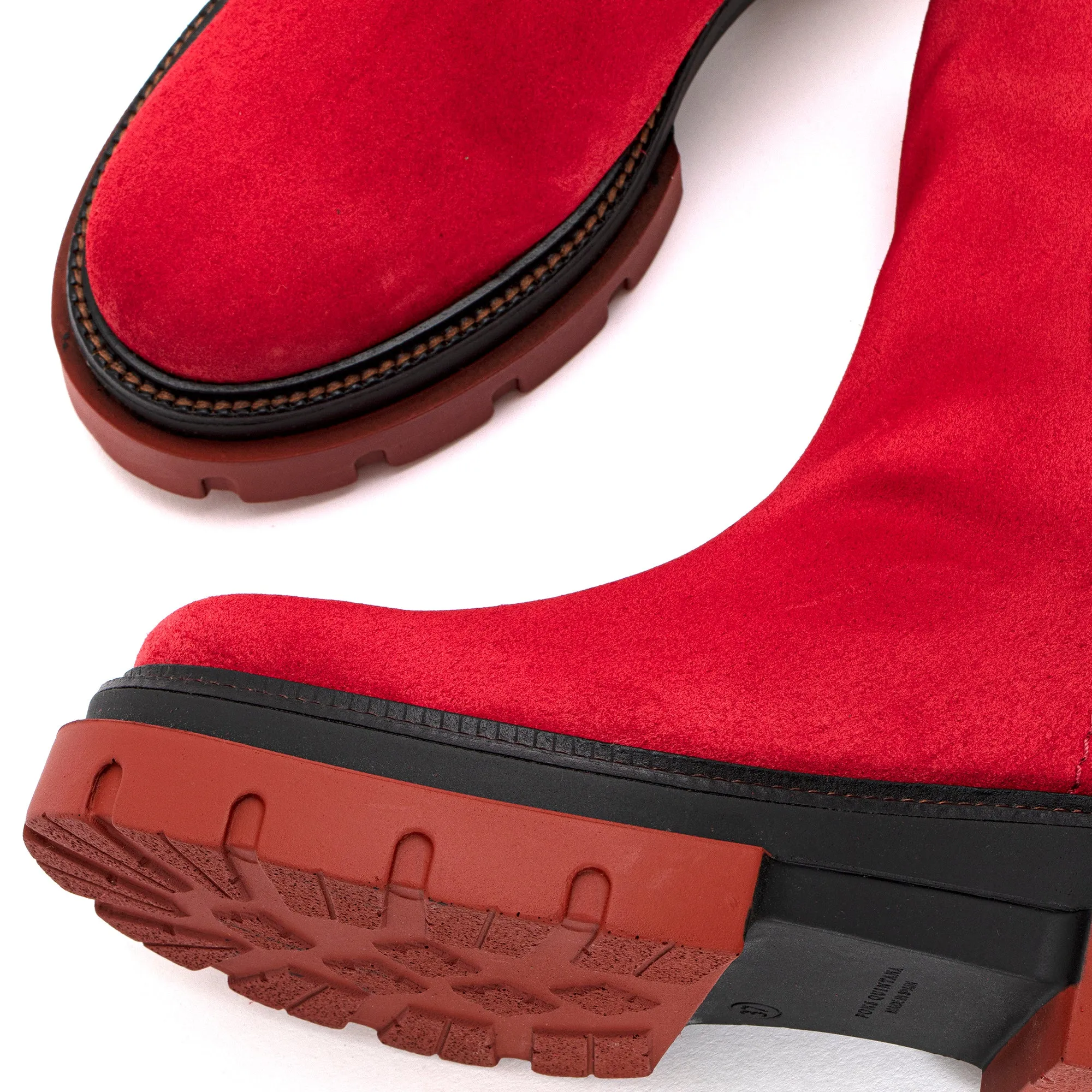 BOTIN PLATAFORMA DEBORA VELOUR PORPORA