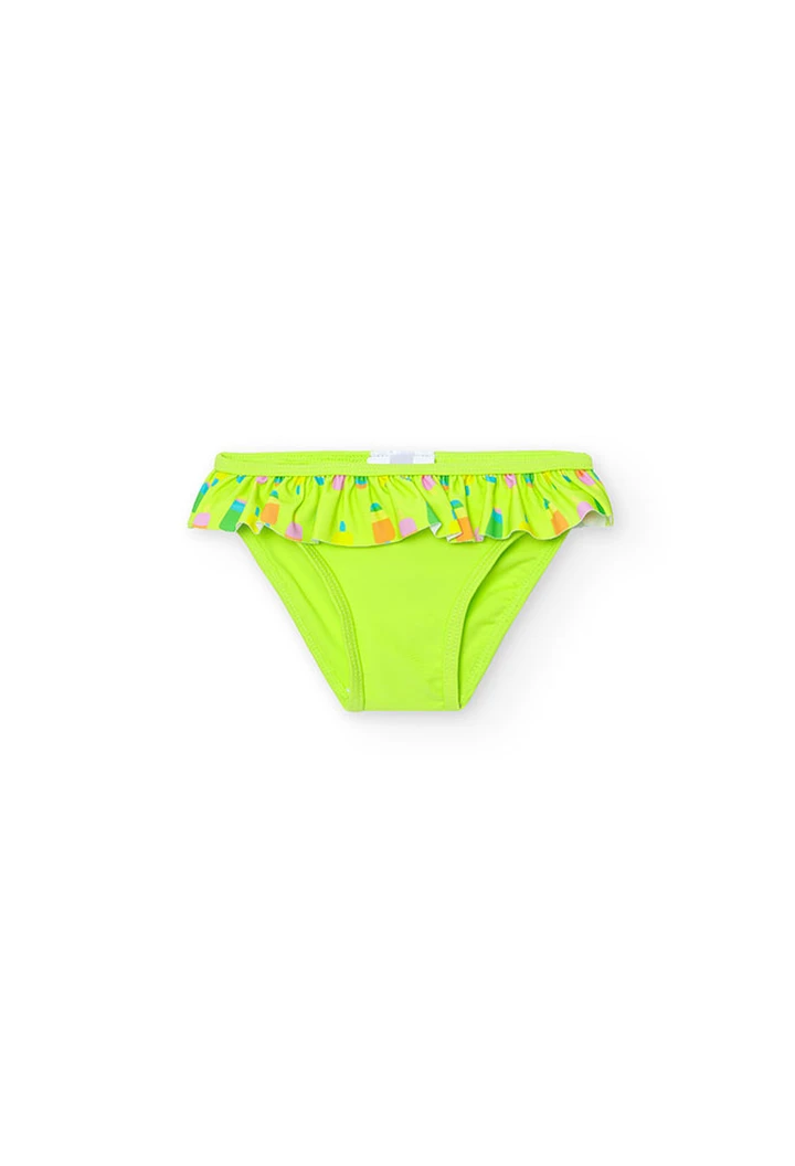 Braguita con volante de bebé niña en color verde