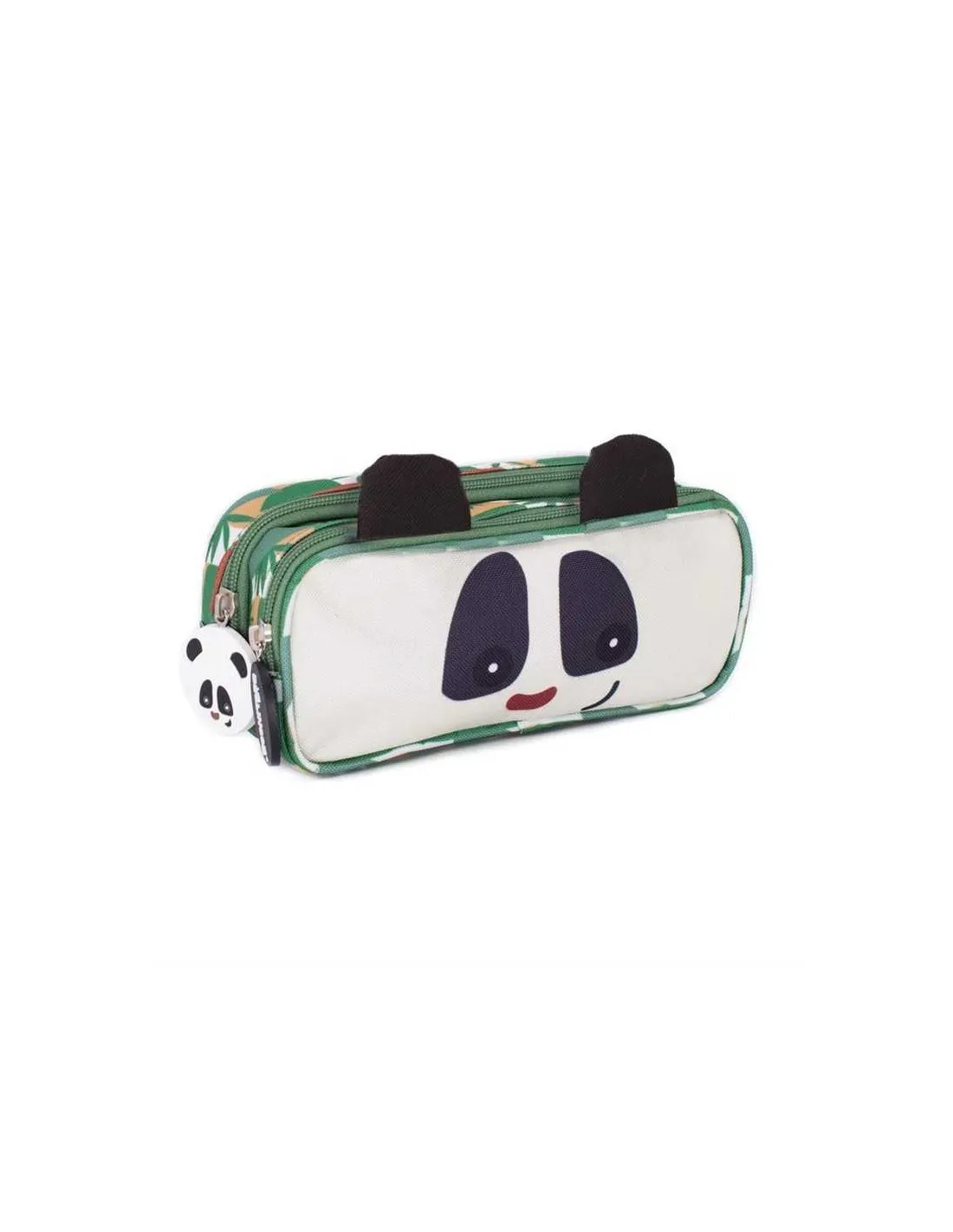 Cartuchera escolar 2 cremalleras panda Déglingos