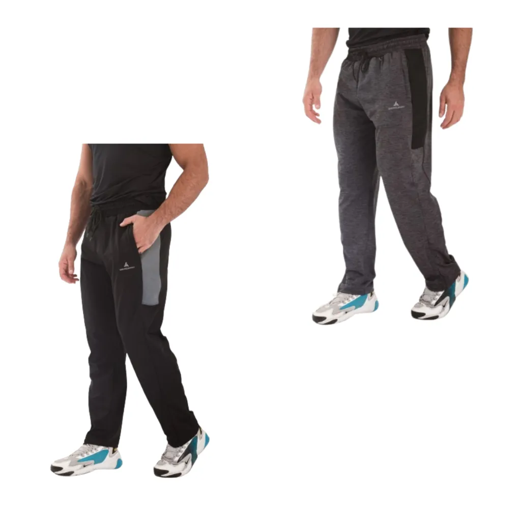 Combo x 2! Pantalón De Lycra/Friza Con Detalle De Red Urban - Pared Negro y Gris