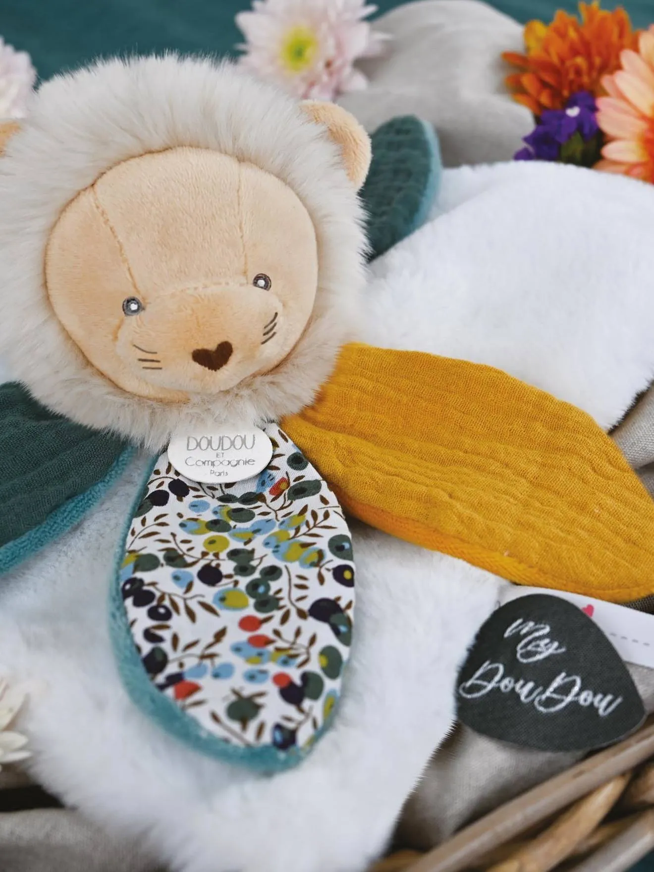 Doudou pétalo 27 cm Boh'aime - DOUDOU ET COMPAGNIE