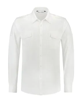 Lemon & Soda LEM3915 - Camisa Sarga para -Enl paral - Blanco