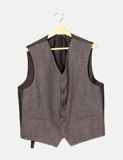 NoName Chaleco gris combinado botones