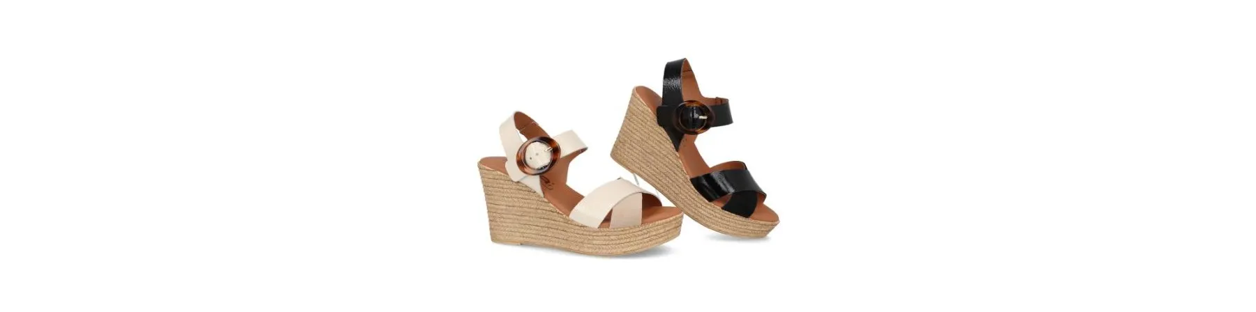 SANDALIAS CUÑA PLATAFORMA MUJER PIEL MOD. GABINA