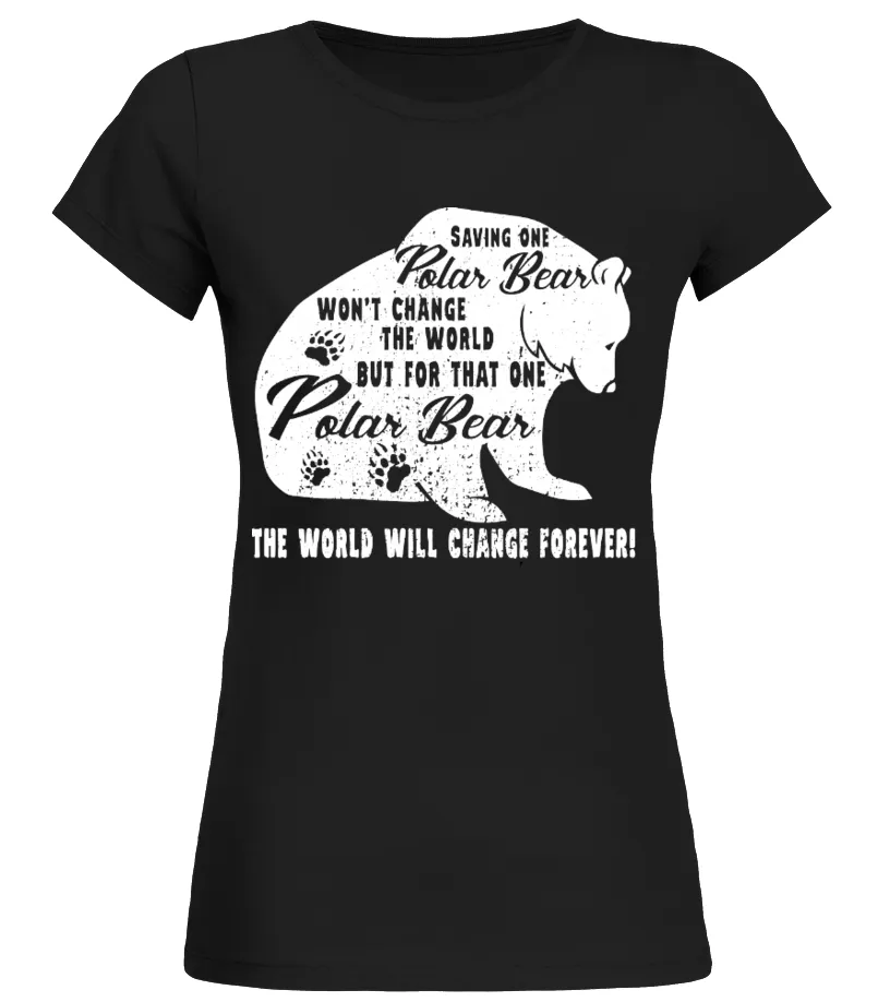 Saving Polar Bear Camiseta cuello redondo Mujer