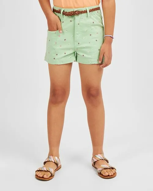 Short Niña Naira Print Verde Paraíso