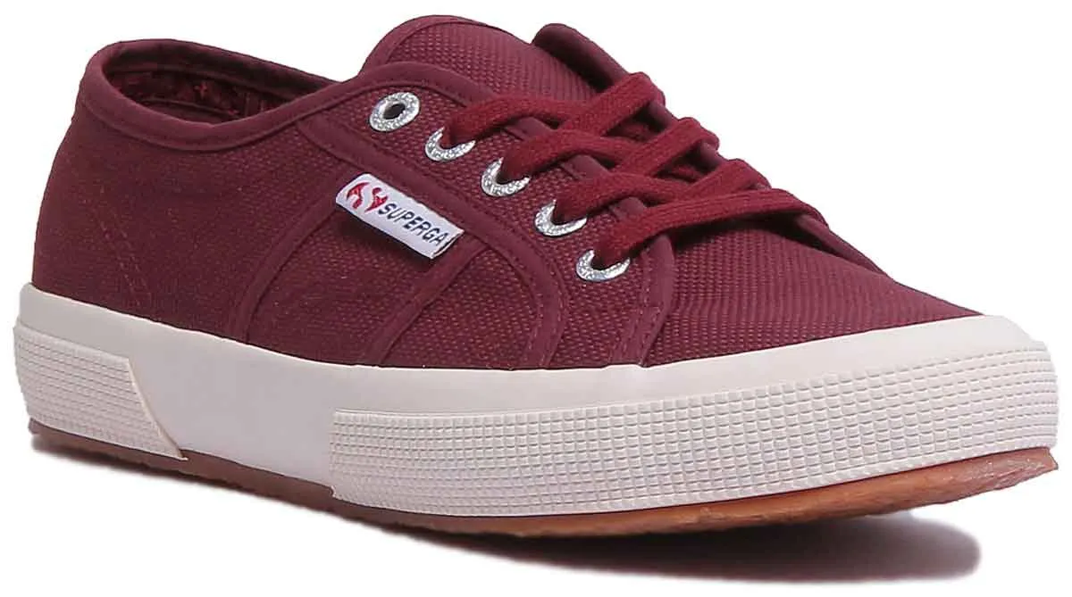 Superga 2750 Cotu Rainbow Zapatillas de lona con cordones para mujer en blanco