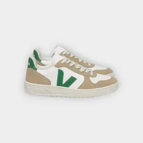 Veja – Zapatillas V-10 chromefree leather white emeraude Sahara