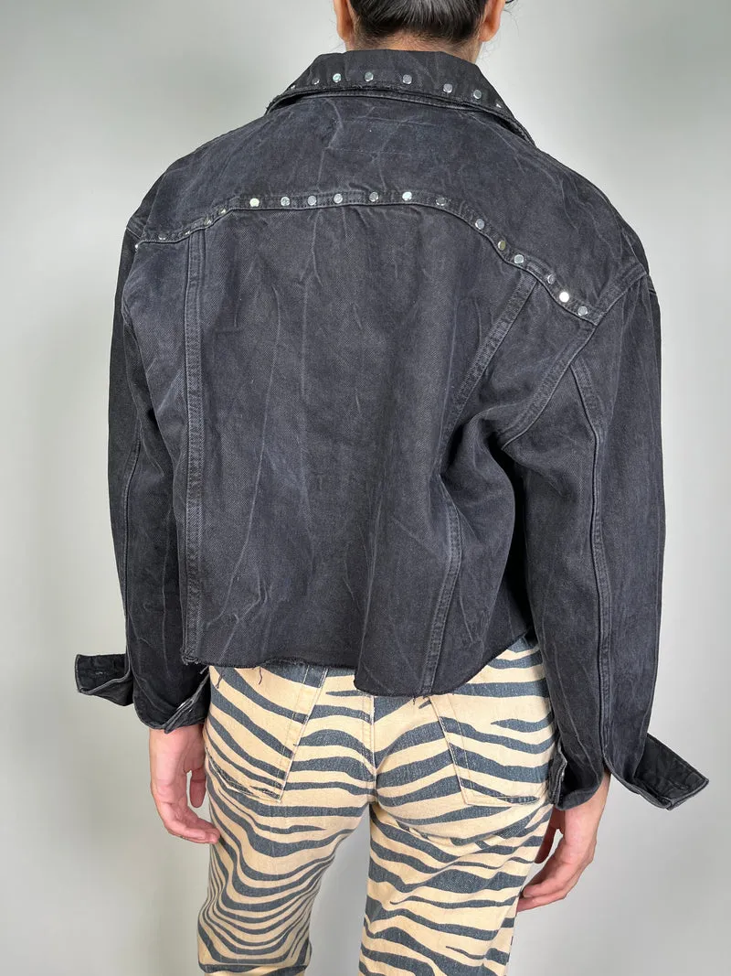 ZARA Chaqueta Denim Aplicaciones